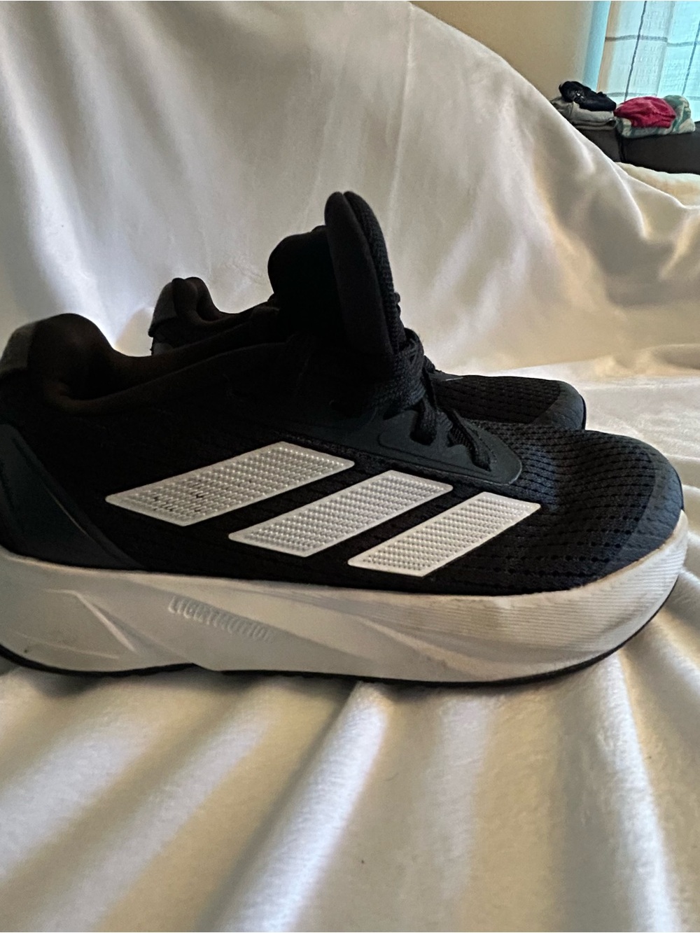 adidas Kids Black and White Athletic Sneakers